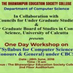 Workshop on UG Computer Science Syllabus under CBCS with BOS Members 2018