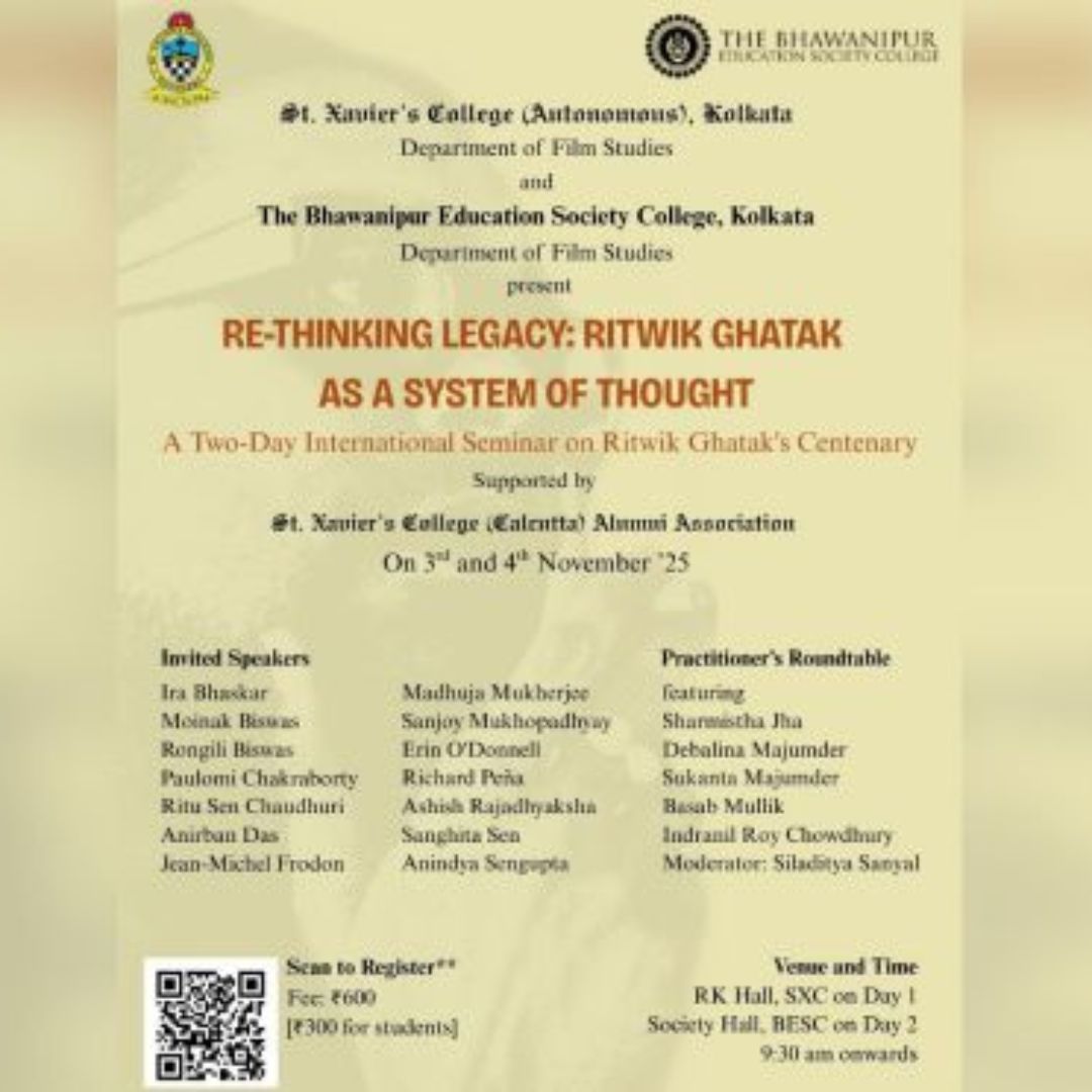 The Telegraph Edugraph featured the joint international seminar by St. Xavier’s College (Autonomous), Kolkata and The Bhawanipur Education Society College on Ritwik Ghatak’s legacy.
