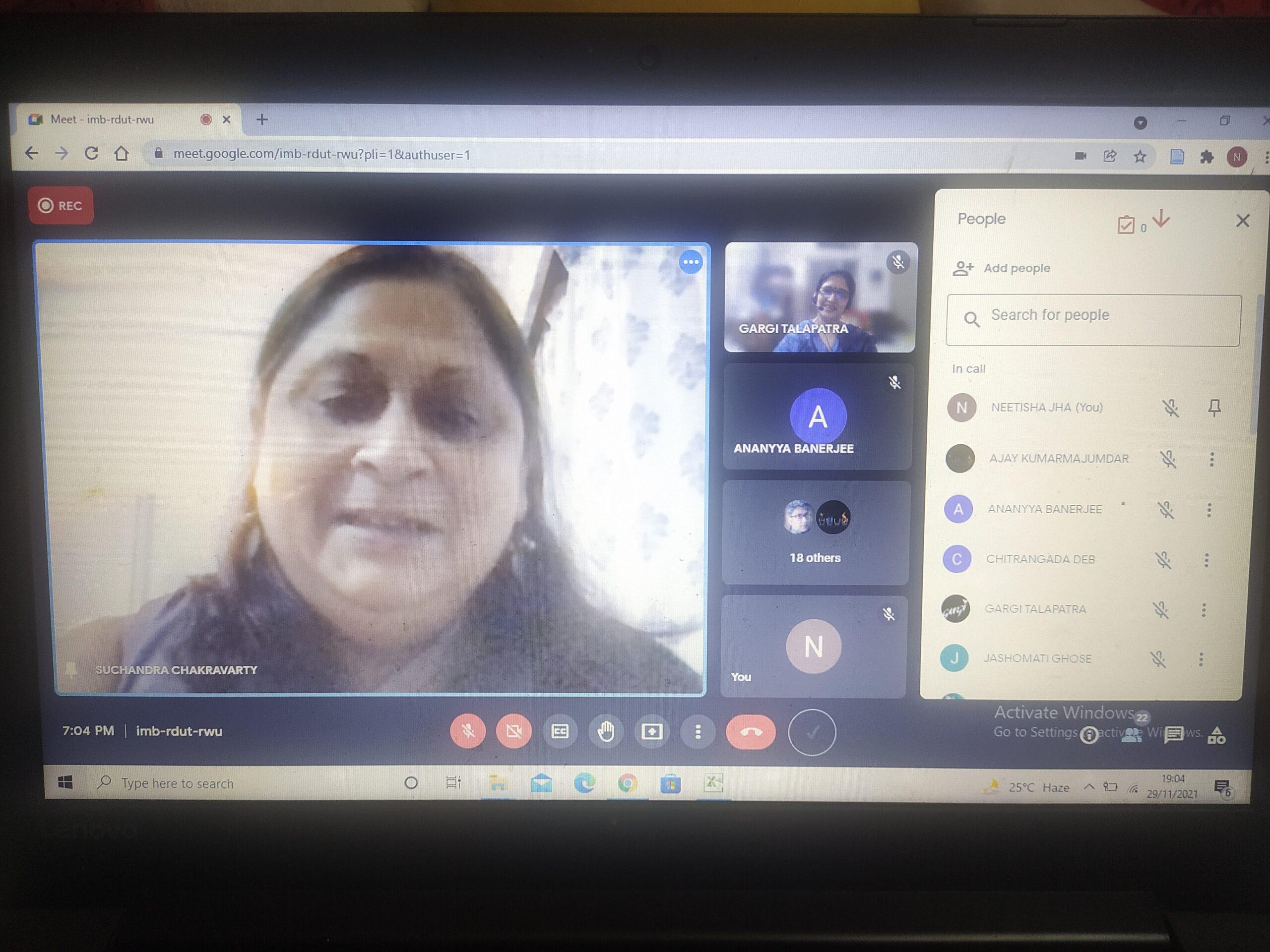Peer Webinar (chapter 1) organized by the Department of English
