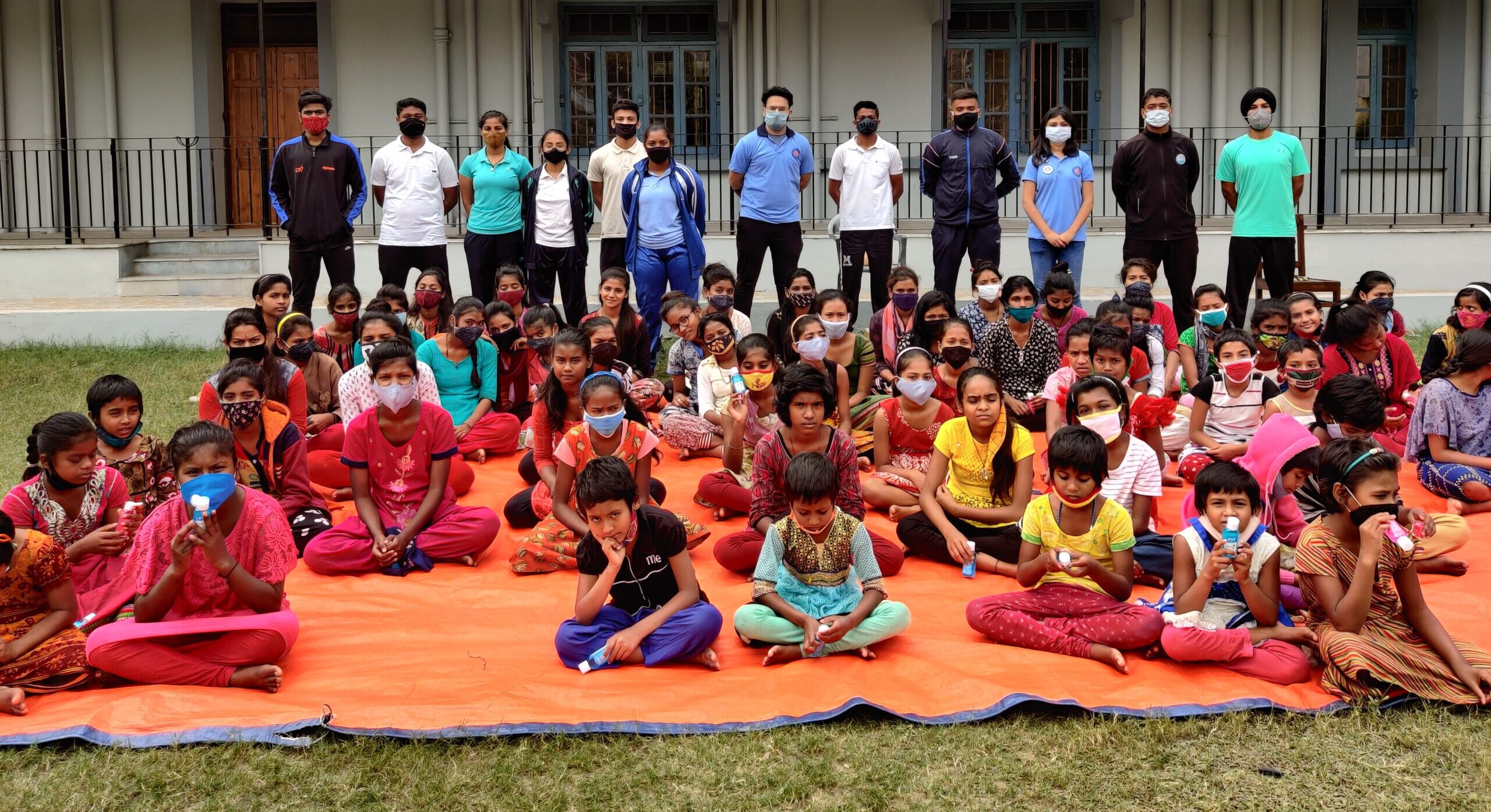 Distribution of Covid essentials by NSS students and self defence workshop by NCC students at Shanti Rani Rainbow Home