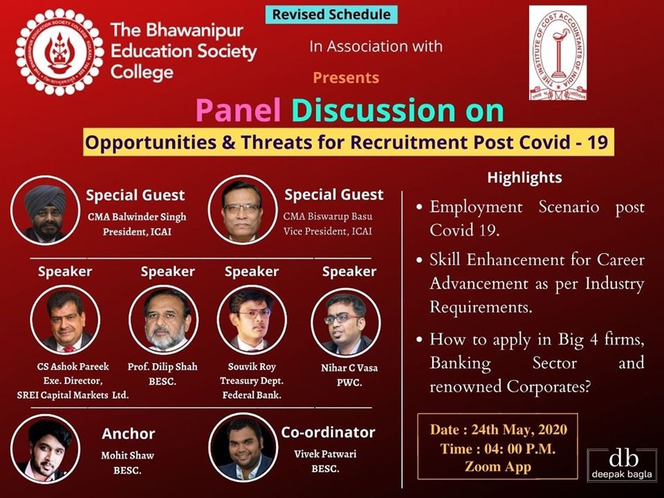 Panel Discussion On Opportunities & Threat For Recruitment Post Covid- 19