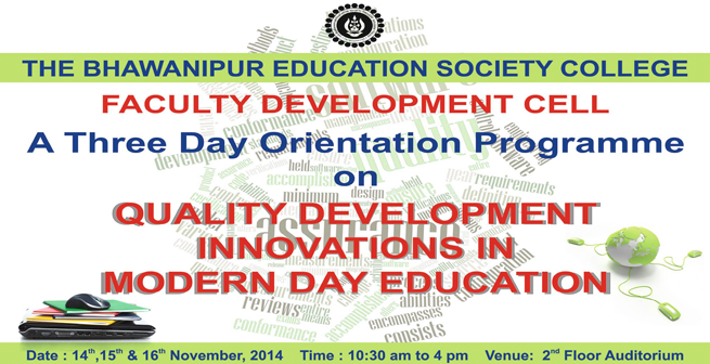 Three Day Orientation Programme On Quality Development Innovations In Modern Day Education