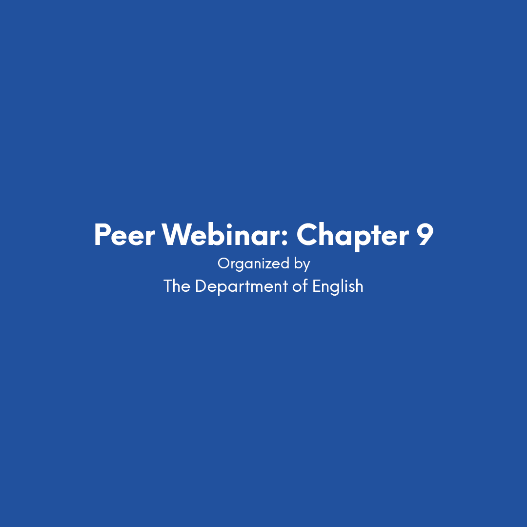Peer Webinar: Chapter 9