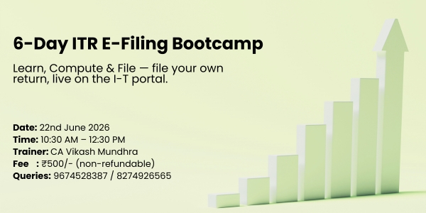 6-Day ITR E-Filing Bootcamp